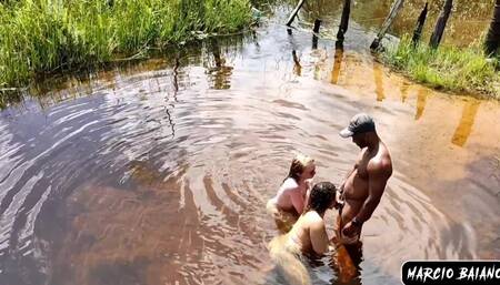 Cooling Off And Fucking With Hot Girls In The Creek