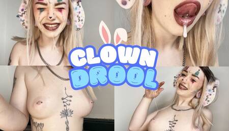 Cute Clown Tongue Drools & Spit Play