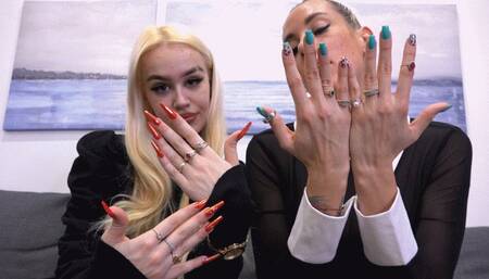 REA And MINJE - Rings Of Power - Teasing You With Our Sexy Hands POV