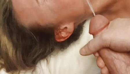 Wife does first role play with huge POV facial cumshot