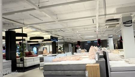 Risky Day in a Furniture Store - Handjob, Blowjob and Fucking