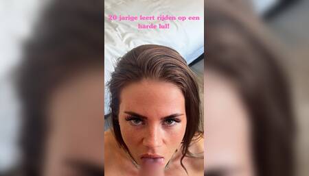 20 jarige slet leert rijden op een harde lul! ????????