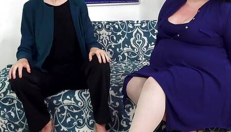 Lesbian Grandma Fucks Chubby Chick Bella Bendz in The Ass