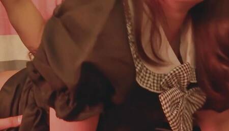 Sexy Chinese maid Wen Ruixin has wildly fucks with her new friend.