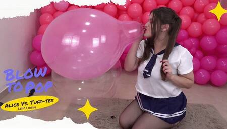 Alice's Rendezvous with a Rare Crystal Pink Tuff-Tex 17" Balloon!