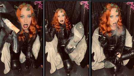 Poison ivy leather queen use u as her human ashtray- German