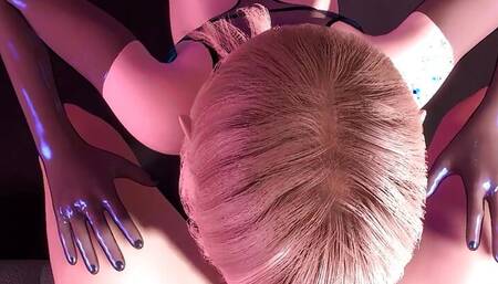 Blonde Girl with Pointy Ears POV Blowjob and Cumshot