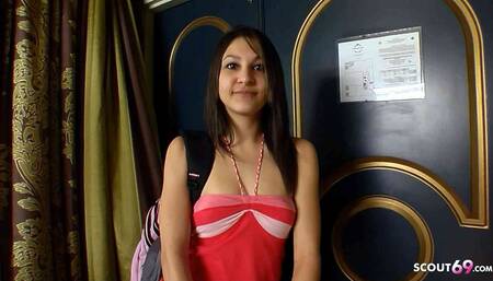 Teen Simone 18 with Small Tits Real First Time Porn Casting Sex by BWC