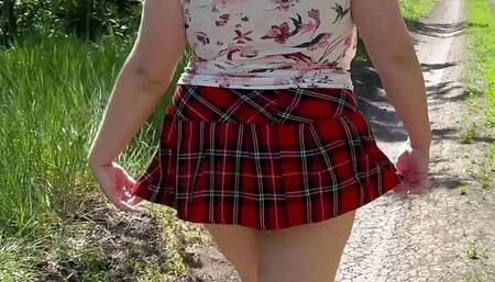 POV: Public walking outdoors with my horny  pervert wife - Milky Mari