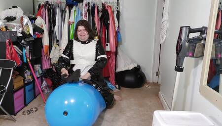 Heavy PVC Gasmask Breathplay and Vibrator Inflatable Hump