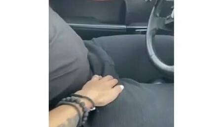 The Girl Could Not Wait and Began to Masturbate My Dick in the Car