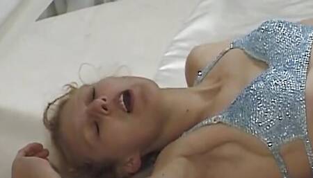 A shy teen from Germany gets three cumshots on her slutty face