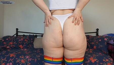 White Thong Ass Worship JOI (WMV)