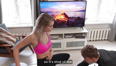 Give Me Your Milkshake! Sexy Fitness Class Ends in Her Mouth