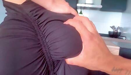 I Ride Hard on My Boyfriend's Father's Cock Secretly at the Family Dinner!!