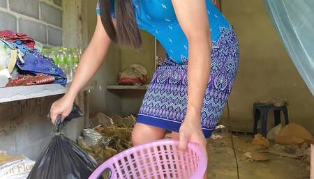 FN081 I'm doing housework waiting for you to come do activities with me.