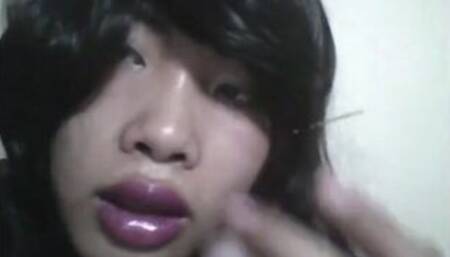 Sissy Asian Jerking Off Like Crazy