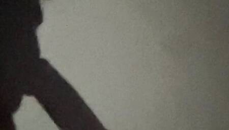 Delicious game of shadows, shadow woman sucks the silhouette of the big dick until the cum explodes