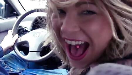 Real public roadhead with pulled bitch