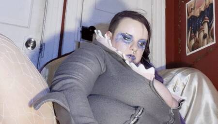 Blahaj uses fisting toy before pissing from sex stool