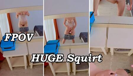 FPOV POV Masturbation with HUGE squirt and shaking knees, Lionrynn