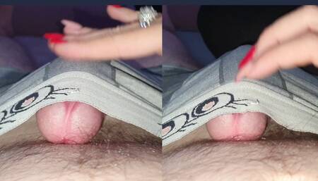 Test 3: whitch is the faster way to make penis cum in underpants? Using finertips or using fingernails