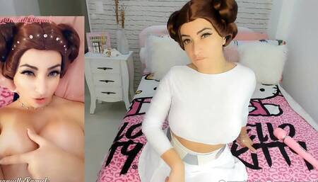 Leia Princess Cosplay JOI, Ahegao and Orgasm