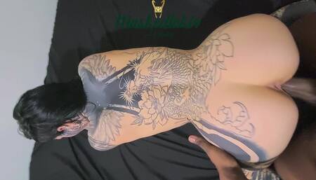 Masked BBC Rough Fucks Emo Goth Snowbunny Succubus with Facial