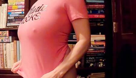 GILF Flashes 34H Tits