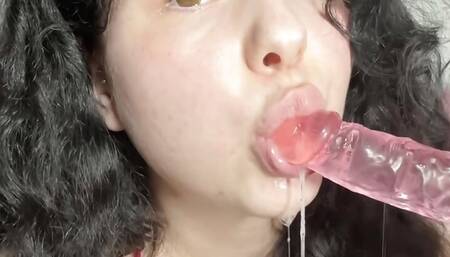 barely legal VIRGIN TEEN - SLOPPY BLOWJOB (dripping wet)