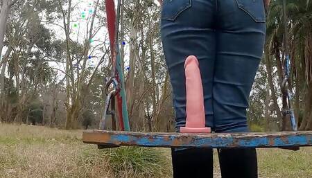 I Play on The Swing with My Big Dildo