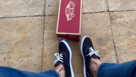 Unboxing New Sneakers with My Classic Black Keds
