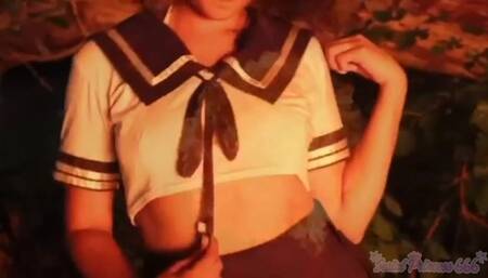 Fireside Micro Bikini Strip Tease