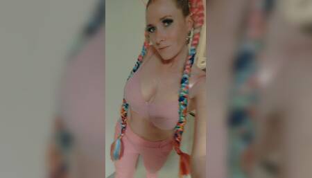 Big naked boobies and very long hot braids!????