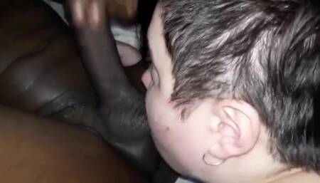 Bbwbootyful Sucking Licking BBC Nata4sex Balls & Ass Stroking His Dick Swallowing His Cum
