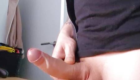 nice side angle wank and cum