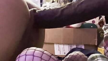 Self Destroying Ass With BBC Dildo