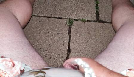 Piss Soaking Fat Crossdresser