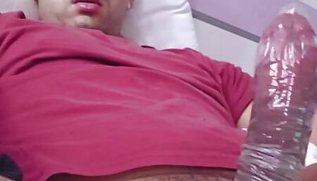 Condom cumshot
