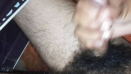 Big Cumshot on my leg at night