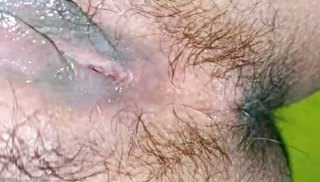 Dehati chudai with hott Desi pinky bhabhi with step brother big black hairy cock put inside her mouth and hairy tight pussy