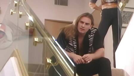 The Husband Watches His Busty Wife as She Rides the Cock of a Horny Guy.
