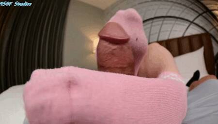 Bratty B more funky socks! Sockjob and bare footjob fish! - MOV