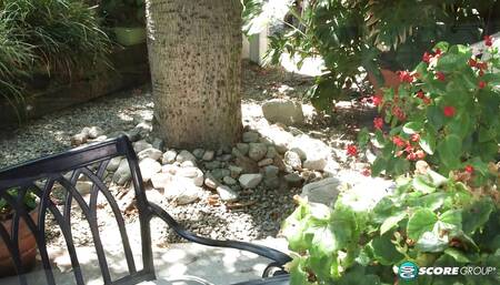 Ebony Babe Nia Nacci Squeezes Her Perfect Tits and Rubs Her