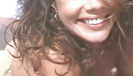 Amazing Tight Ass Brunette Gets Her Face Fucked and Asshole Smashed on the Bed.