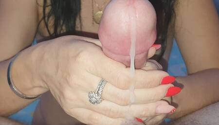 Failed edging handjob