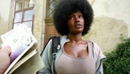 Czech Streets 152: Quickie with Cute Busty Black Girl