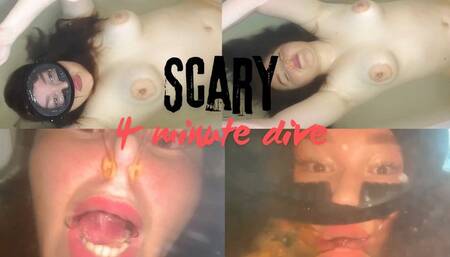 scary 4 minute underwater dive scuba