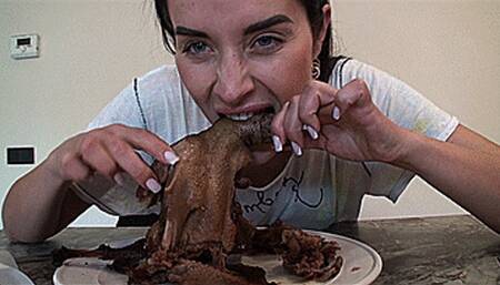 Tearing a duck in my teeth (1920x1080 HD) MP4