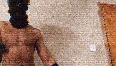 Roadman Works Out And Checks Out His Muscles
